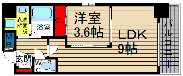 アクアプレイス南堀江の間取り|現状有姿
