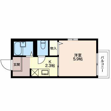 【間取り】 | ハイツ菅沼Ｂ