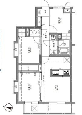 ライオンズマンション若葉第２の間取り