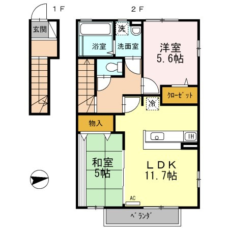 アルモニーアFの間取り