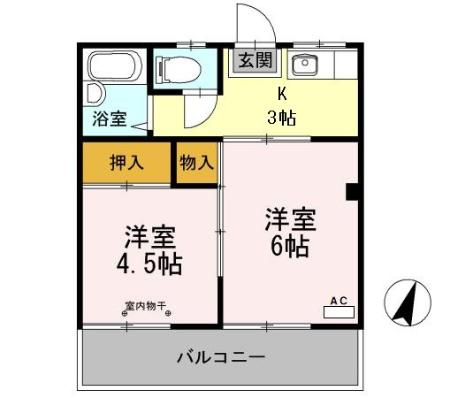 【間取り】 | コスモハイツ福生