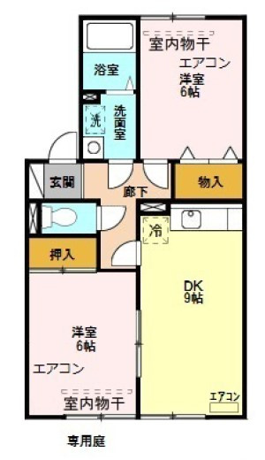 パルティールの間取り|反転タイプ
