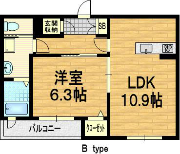 シャーメゾン京都稲荷の間取り