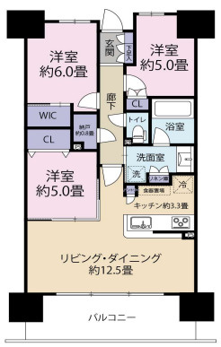 茨木ICOCITY　WestCourtの間取り