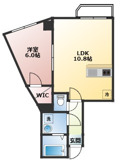 福岡市南区野間１丁目の賃貸マンションの間取り