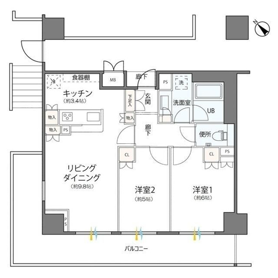 【間取り】 | リージア海老名ビナフロント(リージアエビナビナフロント)