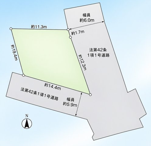 大田区西馬込2丁目の土地図