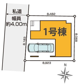 新座市栗原6丁目　新築一戸建　ひばりヶ丘の区画図