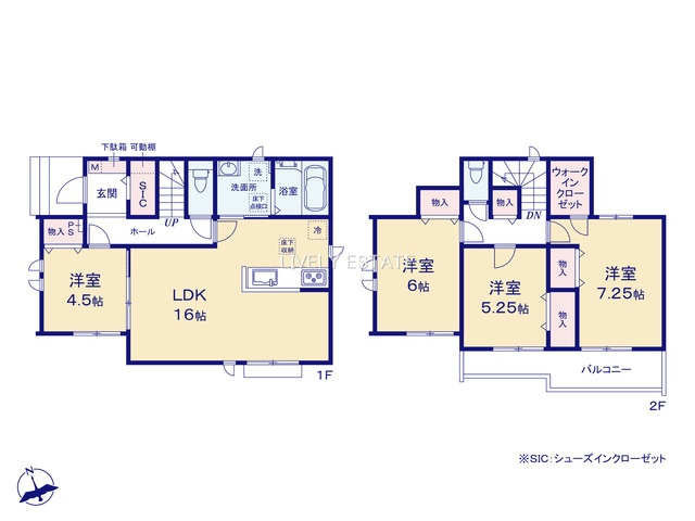草加市長栄3丁目 新築分譲住宅の間取り