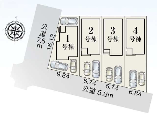 新築戸建　静岡市駿河区下島7期　全4棟　3号棟の区画図|区画図