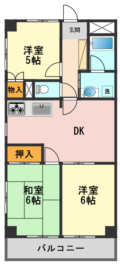 ケインアヴェニュー船堀の間取り