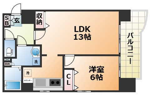 パルシオ三宮フラワーロードの間取り