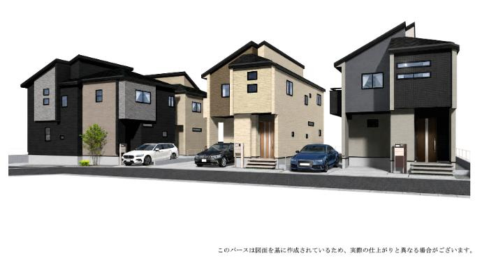 さいたま市見沼区南中野ガーデンパーク3期の外観パース