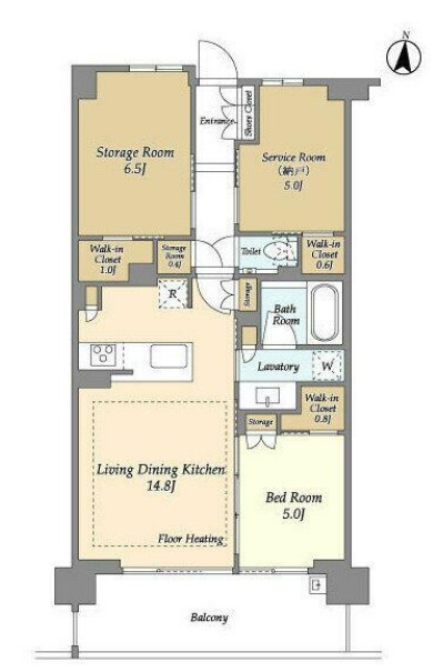 荒川区町屋８丁目の賃貸マンションの間取り
