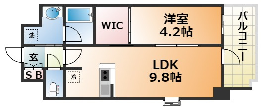 クリエイトビュー三宮磯上公園の間取り