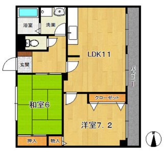 【間取り】 | レイティー西大津３号館