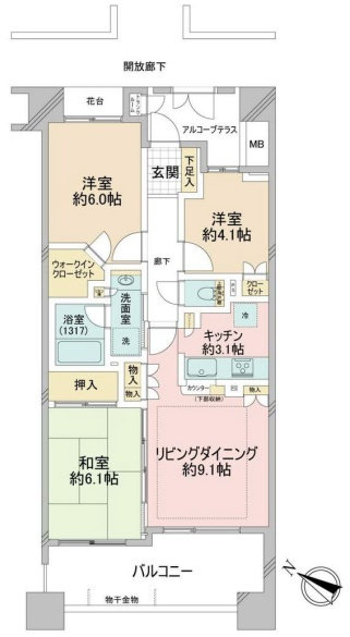エスタガーデンの間取り