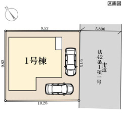 リーブルガーデン鹿児島市郡元の区画図