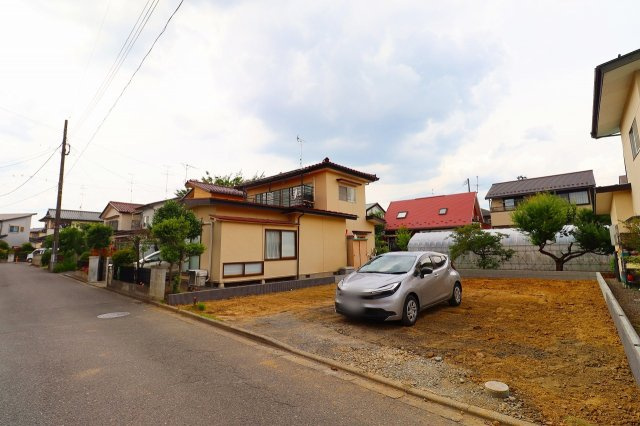 新築戸建・新築建売　郡山市安積町荒井十九夜　安積第一小・安積中の前面道路含む現地写真|前面道路　南側幅員4.0ｍ公道