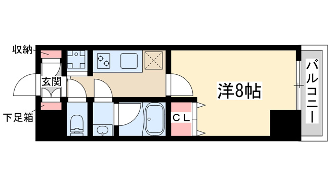 【間取り】 | エスフォート江坂垂水町