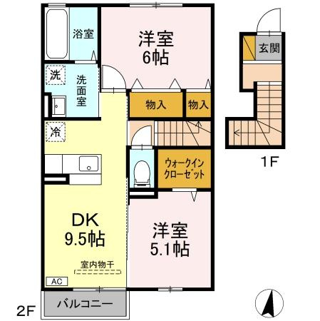 セジュール輝の間取り