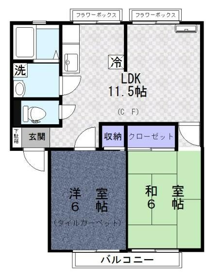 サンビレッジ和光A棟の間取り