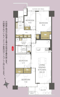 【間取り】ビュータワーズ向陽台１号棟 