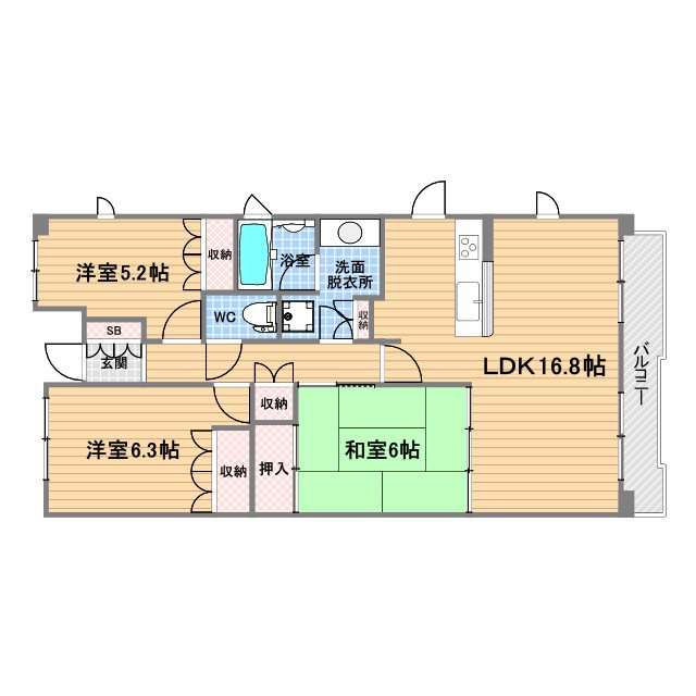 ハイツ甲四公園の間取り