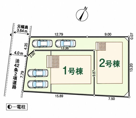 川越市上新河岸第２　２号棟の区画図