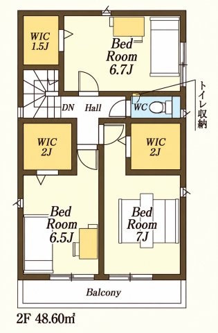 川越市上新河岸第２　２号棟の間取り