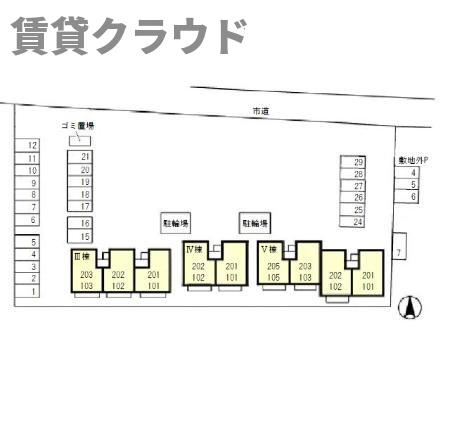 サンベルテ　Ⅲの区画図