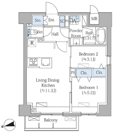 【間取り】 | Ｇｒａｎｄ　Ｍａｒｋ　Ｒｅｓｉｄｅｎｃｅ大森