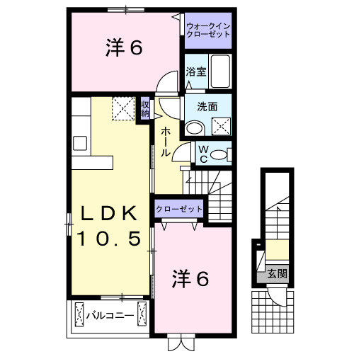 アンソレイェ　Ⅰの間取り