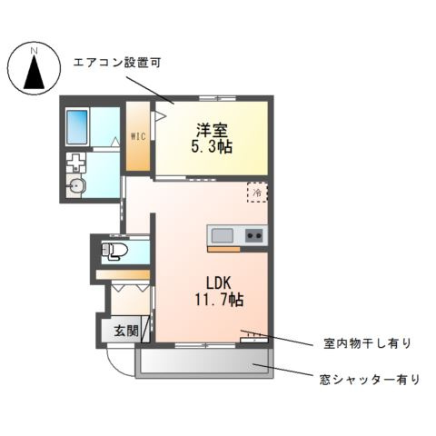 ロココモダン　Ｘの間取り
