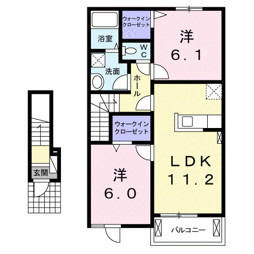 コンフォーティアＢの間取り