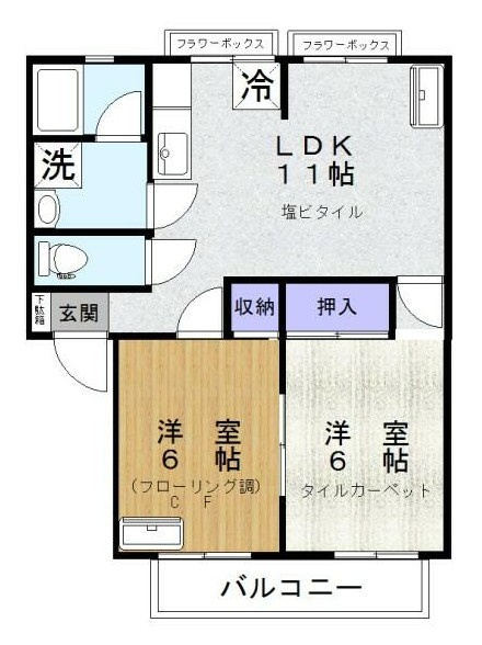 サンビレッジ和光A棟の間取り