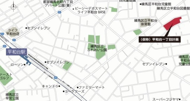 ＮＩＩＹＡ平和台の地図