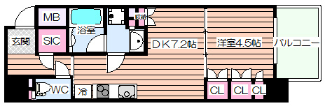 【間取り】 | ザ・パークハビオ堂島