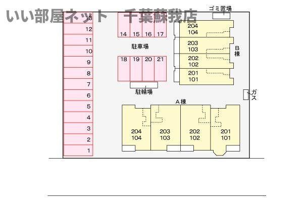 サンリット・スクェアⅡの区画図
