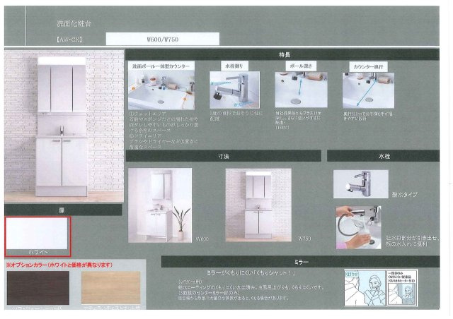 EIRA西葛西の独立洗面台