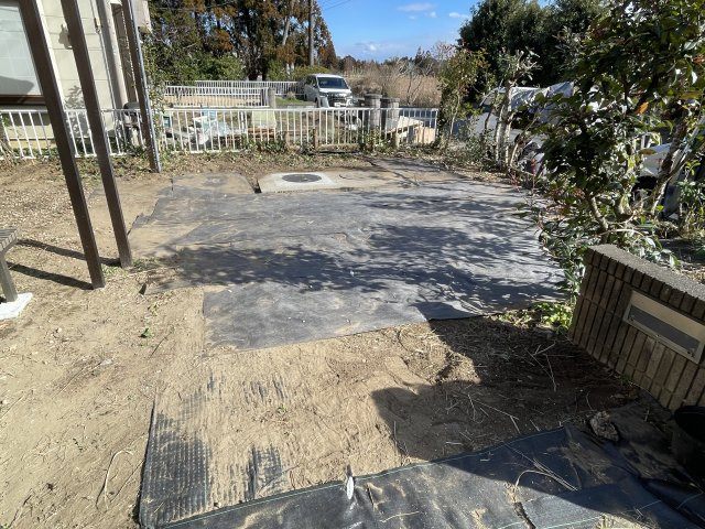 長生村水口1084戸建の庭