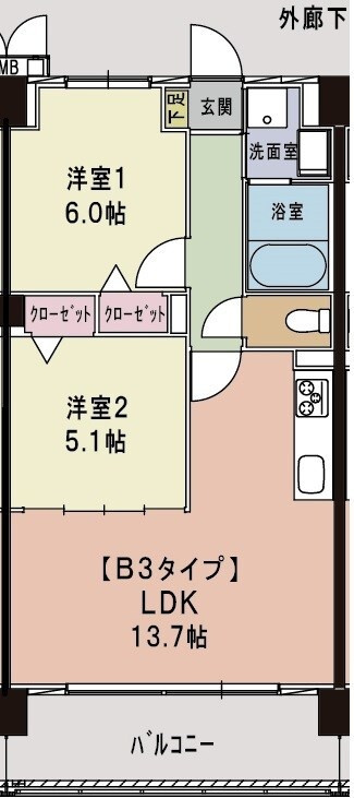 エスポワール鎌ヶ谷 の間取り