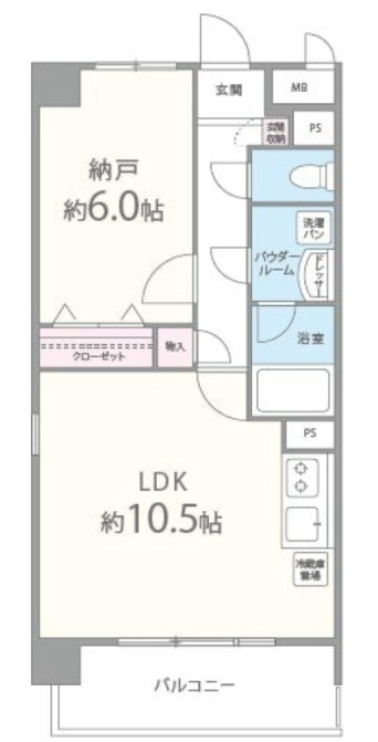 ベロ　クオーレ三国の間取り