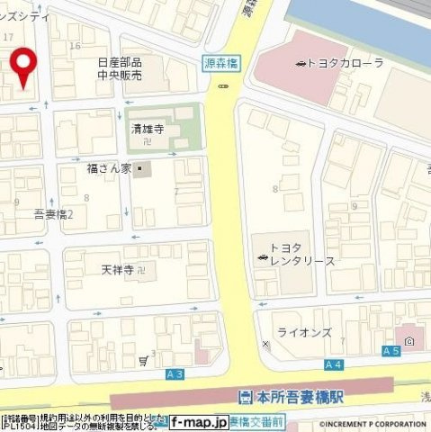 キャッスルステージ浅草吾妻橋の地図