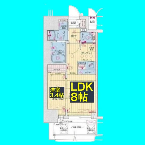 プレサンス名古屋ルーカスの間取り