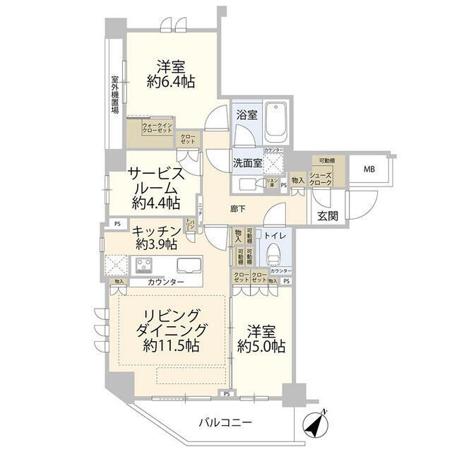 グランスイート三軒茶屋レジデンス（０００４８４６）の間取り