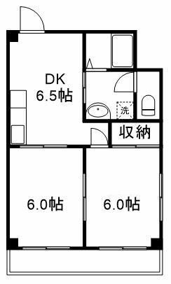 第六小崎ビルの間取り|間取りです。