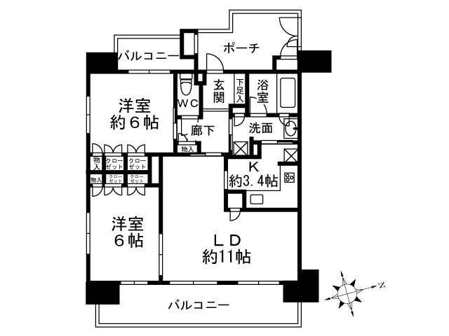 クリオ中延駅前壱番館の間取り
