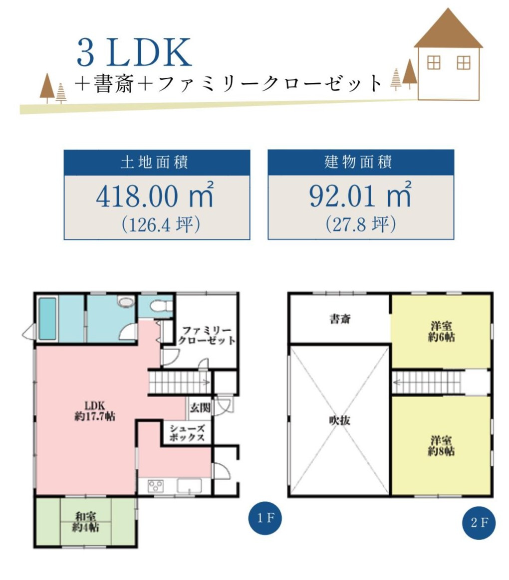海見え！のどかな暮らし　自然豊かな住環境の間取り|導線を考えられた間取り