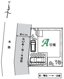 Heartful-Town 川越上野田町3期の区画図|カースペース2台分